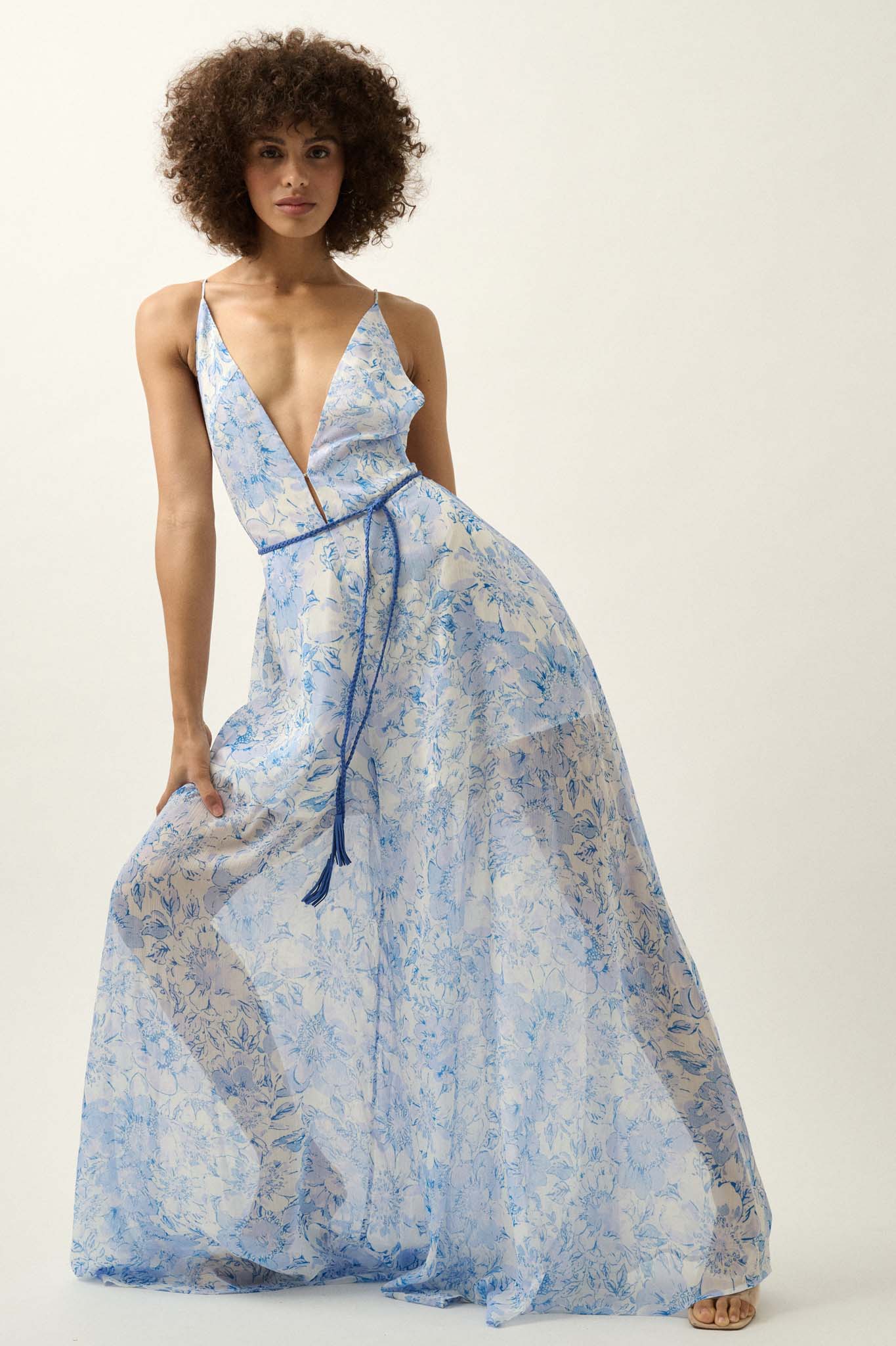 Sublime Beauty Floral Chiffon Wide-Leg Jumpsuit - ShopPromesa