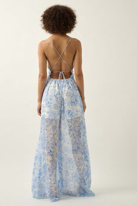 Sublime Beauty Floral Chiffon Wide-Leg Jumpsuit - ShopPromesa