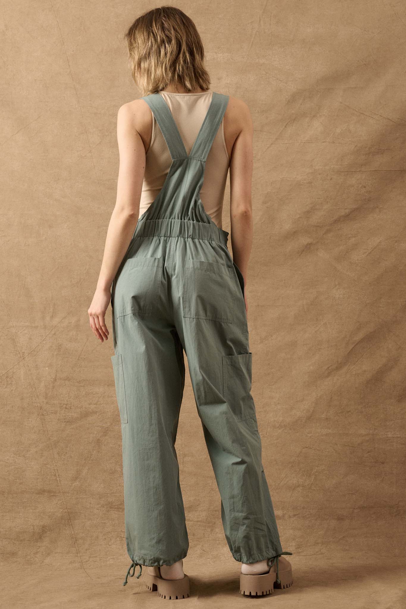 Hardly Working Drawstring Cargo Overalls - ShopPromesa