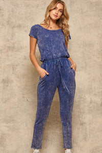 True to You Vintage-Washed Drawstring Jumpsuit - ShopPromesa