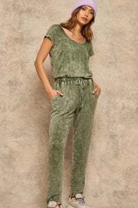 True to You Vintage-Washed Drawstring Jumpsuit - ShopPromesa