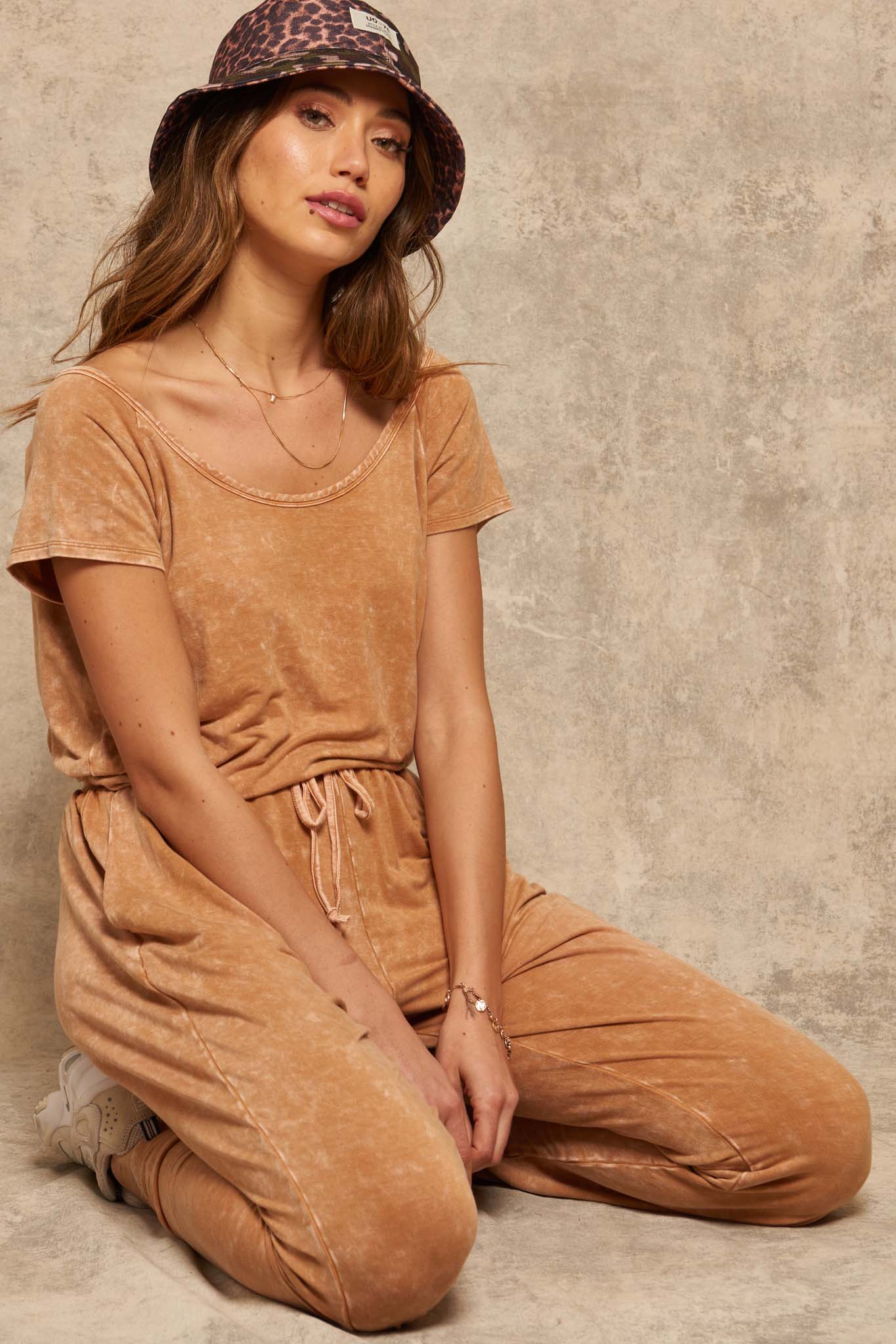 True to You Vintage-Washed Drawstring Jumpsuit - ShopPromesa