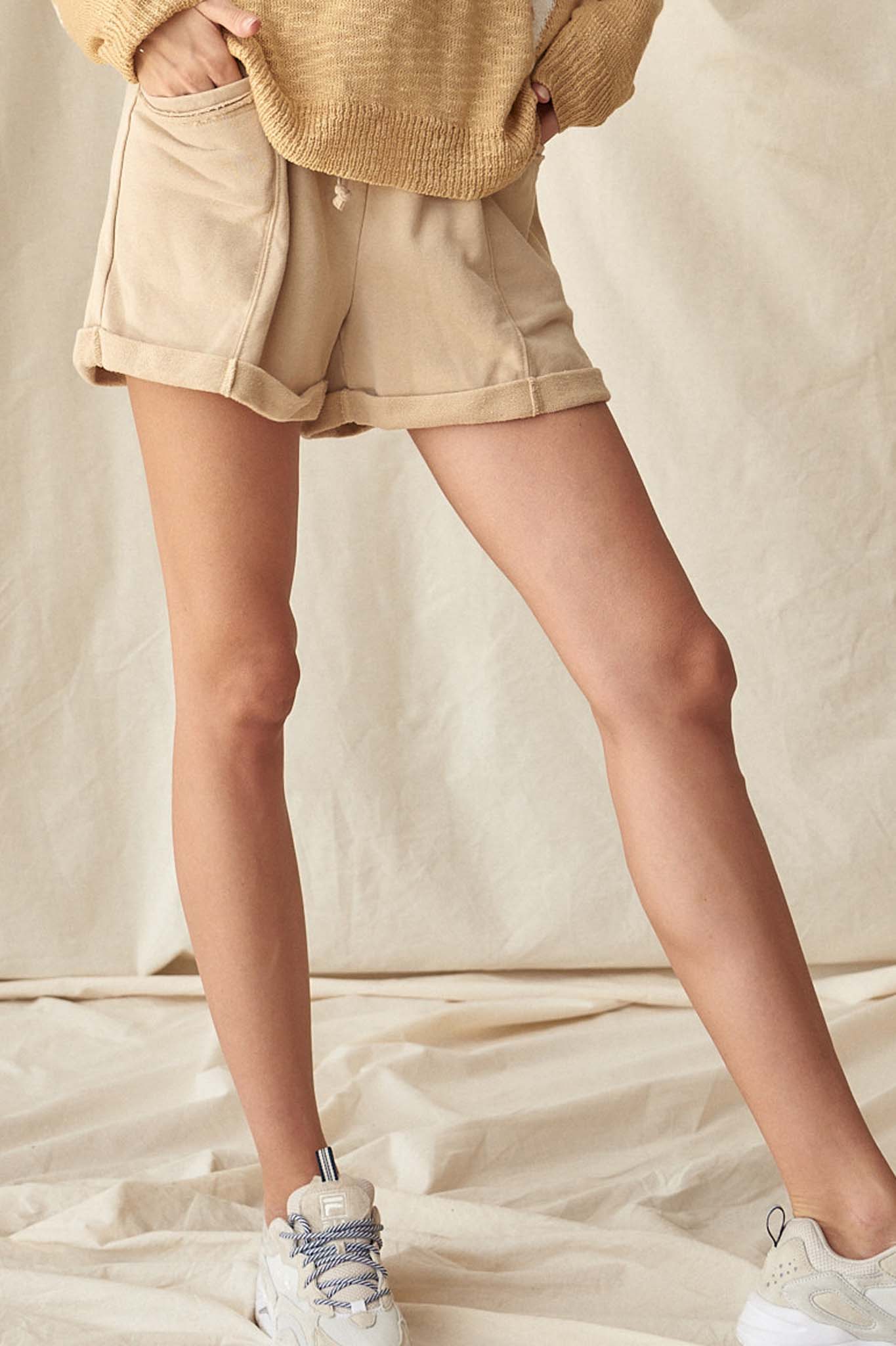 Work It Out Cuffed French Terry Pocket Shorts - ShopPromesa