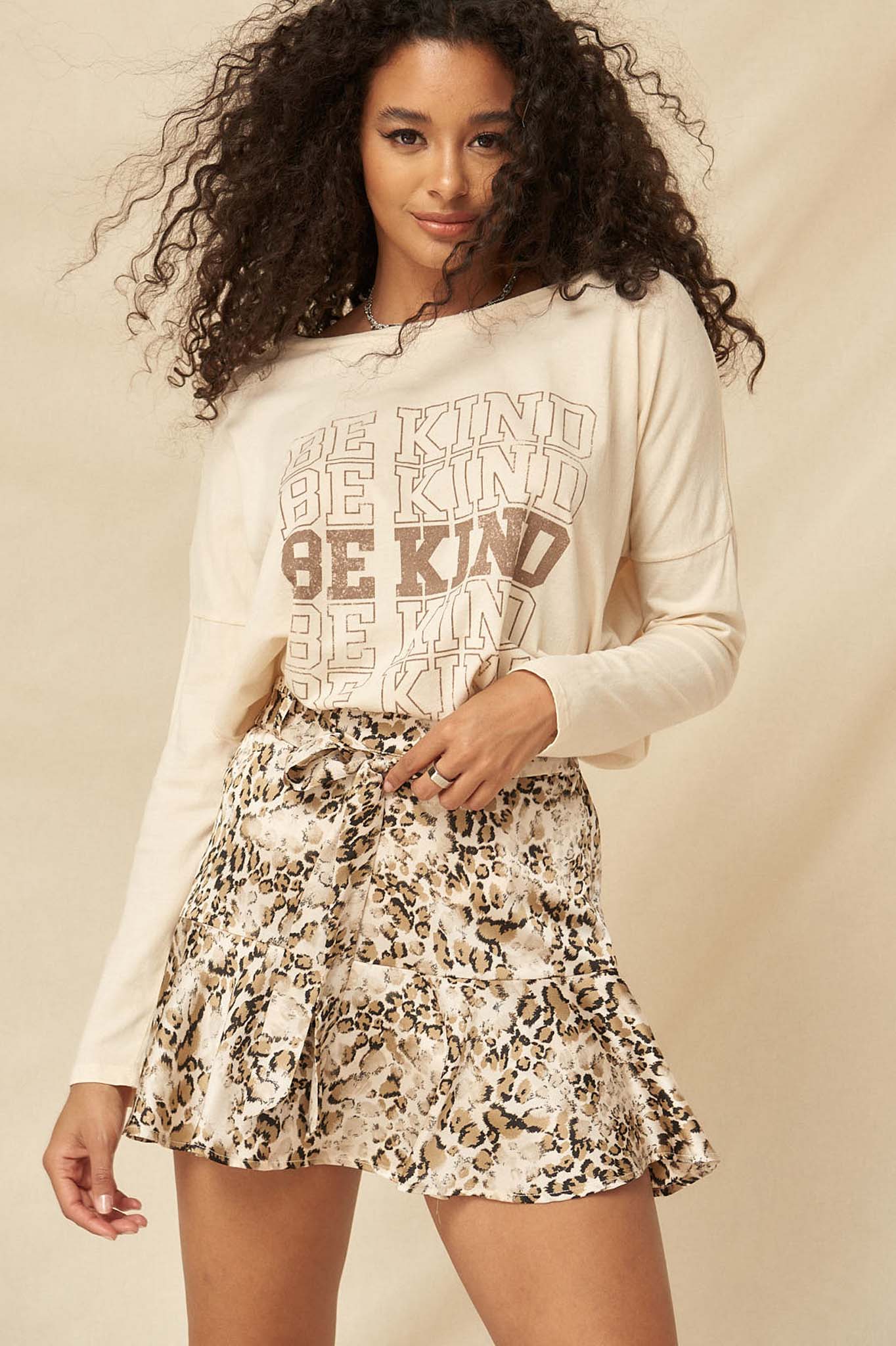 Wild Style Animal-Print Belted Ruffle Skort - ShopPromesa