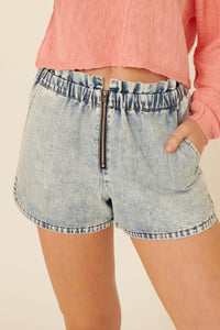 Beach Bum Acid-Wash Denim Shorts - ShopPromesa