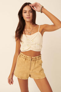 Beach Bum Acid-Wash Denim Shorts - ShopPromesa