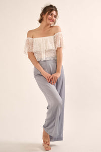 Silk Road Washed Satin Pleated Wide-Leg Pants - ShopPromesa