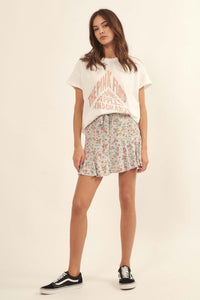 Daydream Bouquet Belted Floral Skort - ShopPromesa