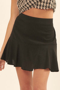 Breaking Free Drop-Waist Crepe Mini Skort - ShopPromesa