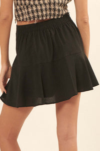 Breaking Free Drop-Waist Crepe Mini Skort - ShopPromesa