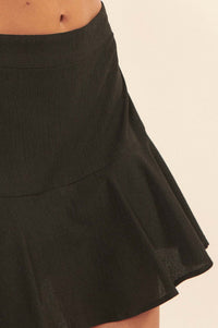 Breaking Free Drop-Waist Crepe Mini Skort - ShopPromesa