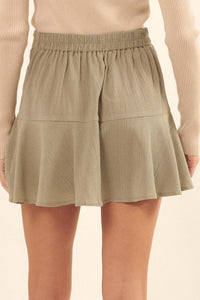 Breaking Free Drop-Waist Crepe Mini Skort - ShopPromesa