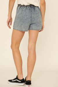 Freshwater Stream Denim Wrapped Skort - ShopPromesa