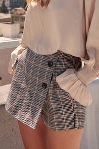 Miss Independent Plaid Wrap Skort - ShopPromesa