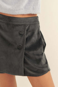 Making Moves Velvet Wrap Skort - ShopPromesa