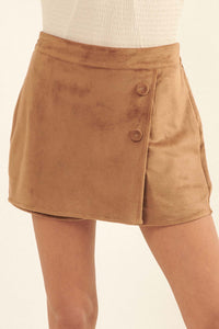 Making Moves Velvet Wrap Skort - ShopPromesa