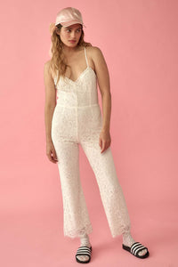 Lace Ahead Floral Lace Open-Back Jumpsuit - ShopPromesa