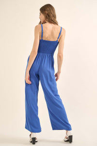 Style Guide Pleated Straight-Leg Corset Jumpsuit - ShopPromesa