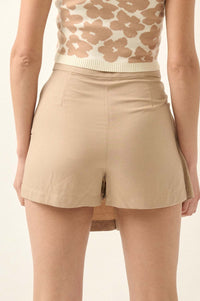 Center Court Pleated Asymmetrical Wrap Skort - ShopPromesa