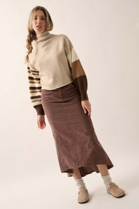 Giddy Up Corduroy High-Low Mermaid Skirt - ShopPromesa