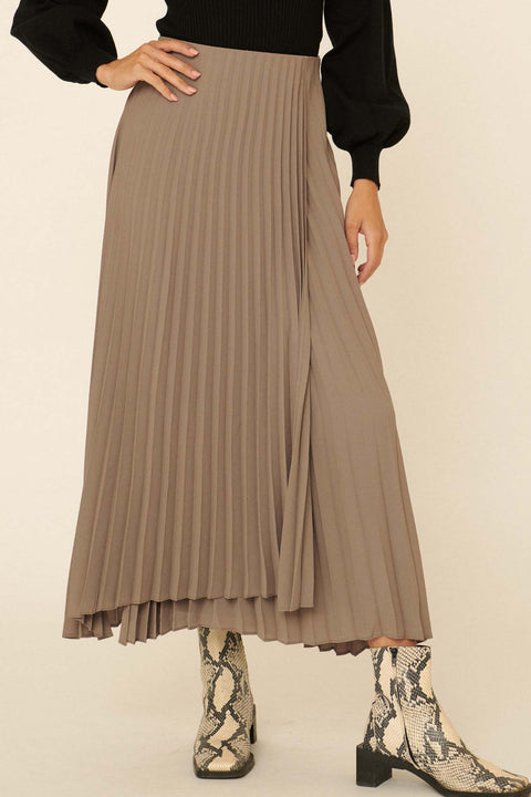 Gentle Breeze Accordion Pleated Midi Skirt - ShopPromesa