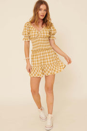Sweetest Treat Ruffled Gingham Mini Skirt - ShopPromesa