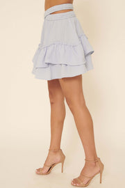 So Excited Crinkle Cotton Ruffle Mini Skirt - ShopPromesa