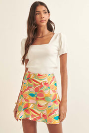 Dream Chaser Floral Satin Mini Skirt - ShopPromesa