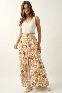 Rainforest Flowers Floral High-Waist Maxi Skirt - ShopPromesa