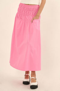 Honest to Goodness Gathered Pocket Maxi Skirt - ShopPromesa