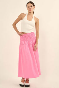 Honest to Goodness Gathered Pocket Maxi Skirt - ShopPromesa