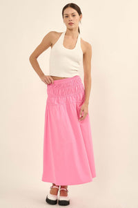 Honest to Goodness Gathered Pocket Maxi Skirt - ShopPromesa