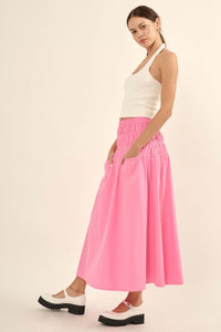 Honest to Goodness Gathered Pocket Maxi Skirt - ShopPromesa