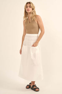 Honest to Goodness Gathered Pocket Maxi Skirt - ShopPromesa