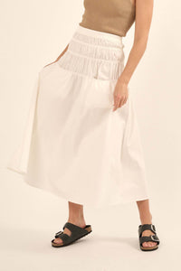 Honest to Goodness Gathered Pocket Maxi Skirt - ShopPromesa