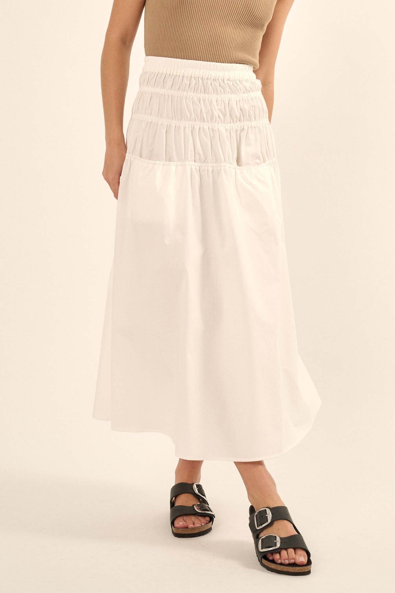 Honest to Goodness Gathered Pocket Maxi Skirt - ShopPromesa