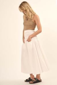 Honest to Goodness Gathered Pocket Maxi Skirt - ShopPromesa