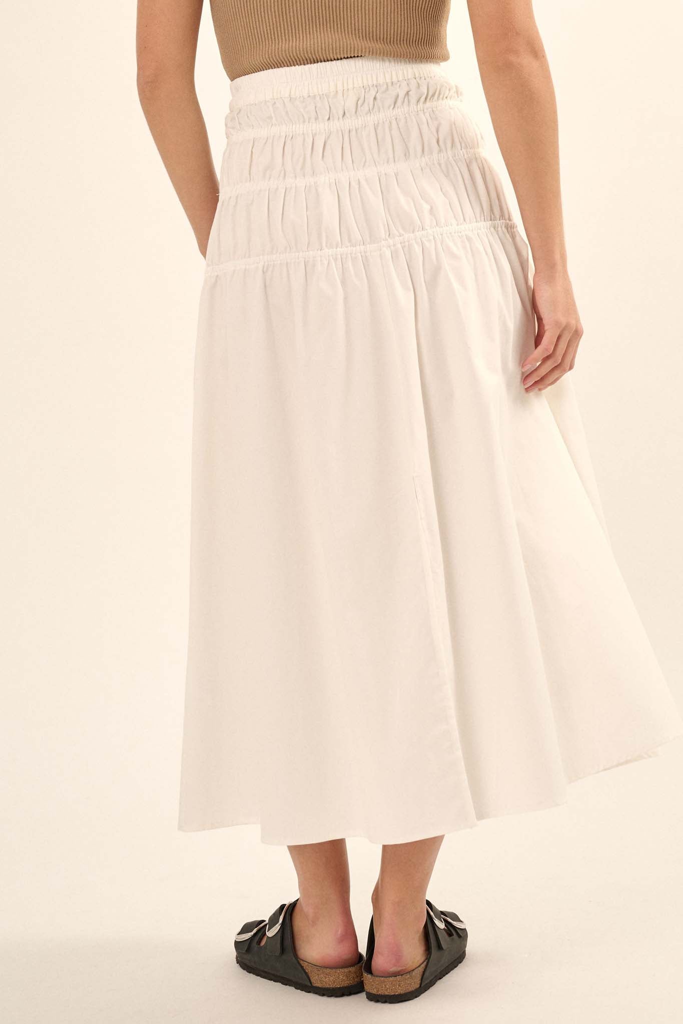 Honest to Goodness Gathered Pocket Maxi Skirt - ShopPromesa