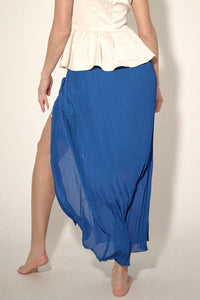 Fan Club Accordion Pleated Button-Front Maxi Skirt - ShopPromesa