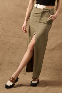 Step to It Asymmetrical-Waist Maxi Pencil Skirt - ShopPromesa