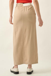 Step to It Asymmetrical-Waist Maxi Pencil Skirt - ShopPromesa