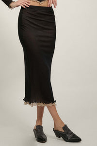 Sheer Perfection Layered Mesh Midi Pencil Skirt - ShopPromesa