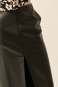 Leading Edge Vegan Leather Pencil Skirt - ShopPromesa