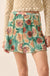 Rose Parade Floral Mesh Exposed-Seam Mini Skirt - ShopPromesa