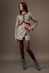 Couture Allure Tweed Tulip Mini Skirt - ShopPromesa