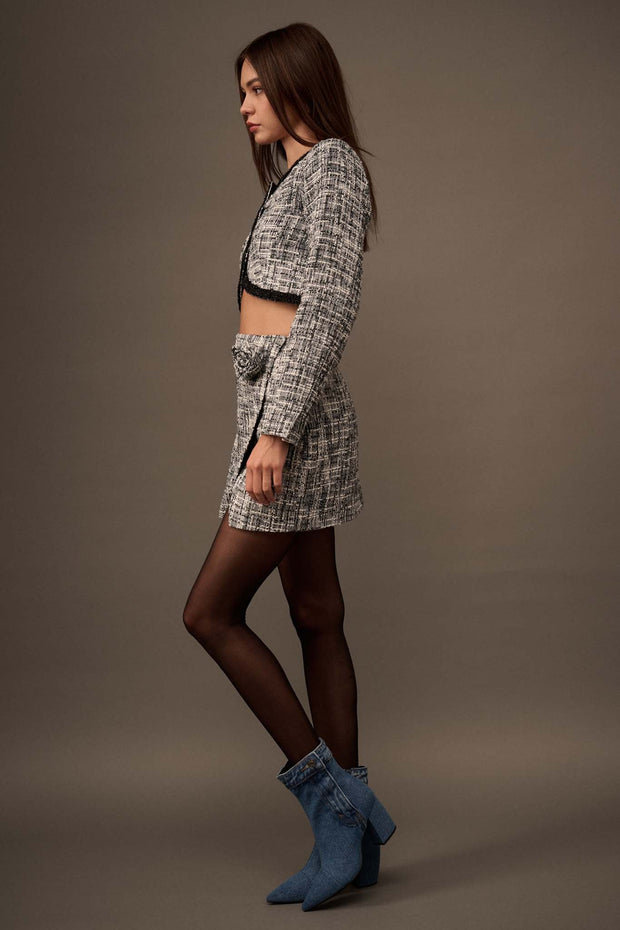 Couture Allure Tweed Tulip Mini Skirt - ShopPromesa