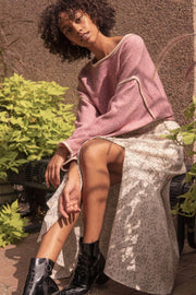 Galaxy Girl Star-Print Side Slit Midi Skirt - ShopPromesa