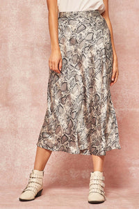 Pretty Poison Snakeskin-Print Midi Skirt - ShopPromesa