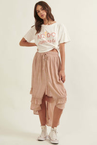 Whispering Wind Ruffled High-Low Prairie Skirt - ShopPromesa