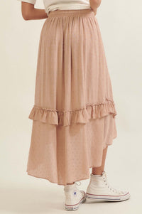 Whispering Wind Ruffled High-Low Prairie Skirt - ShopPromesa